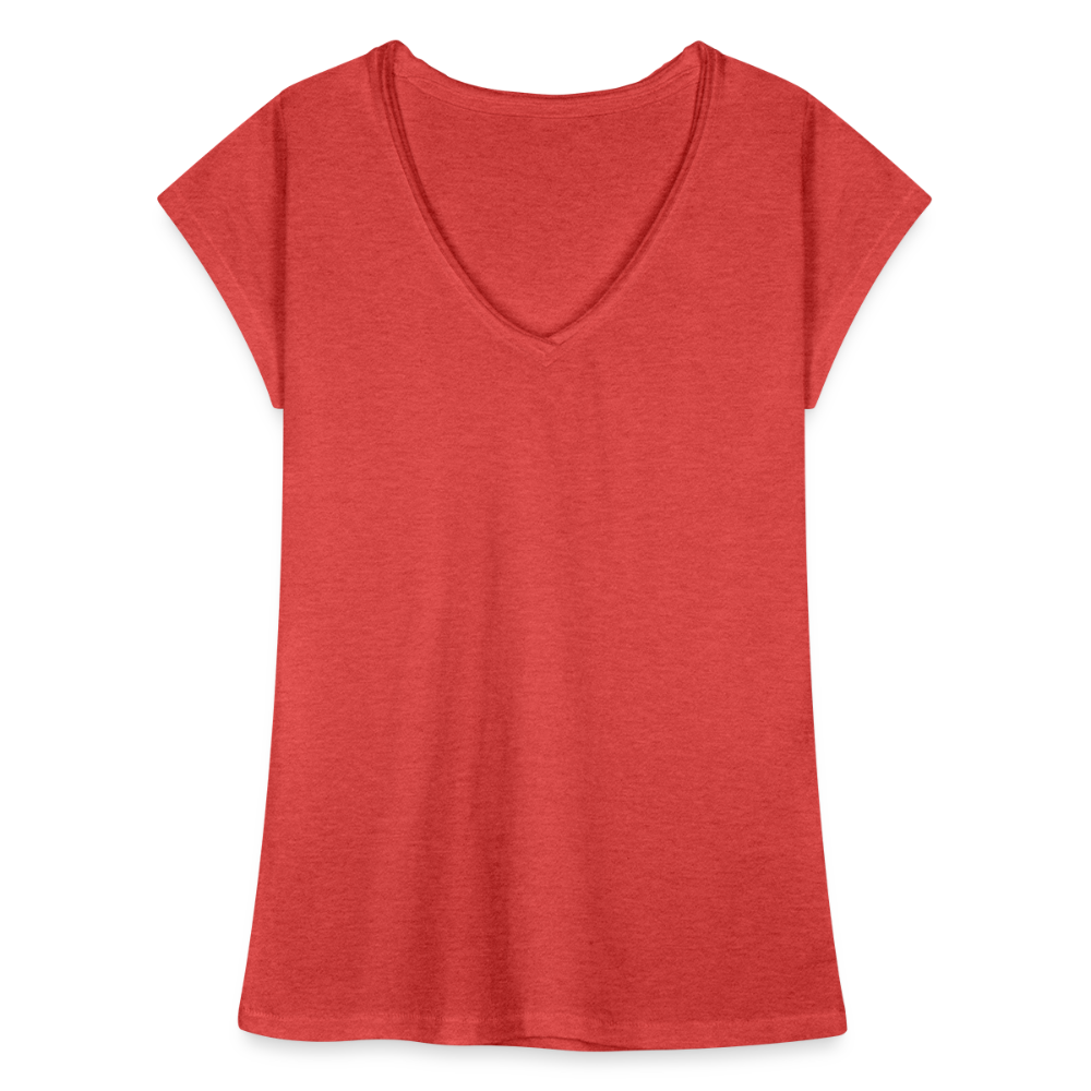 Frauen Vintage T-Shirt - Rot meliert