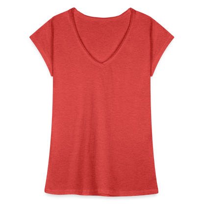 Frauen Vintage T-Shirt - Rot meliert