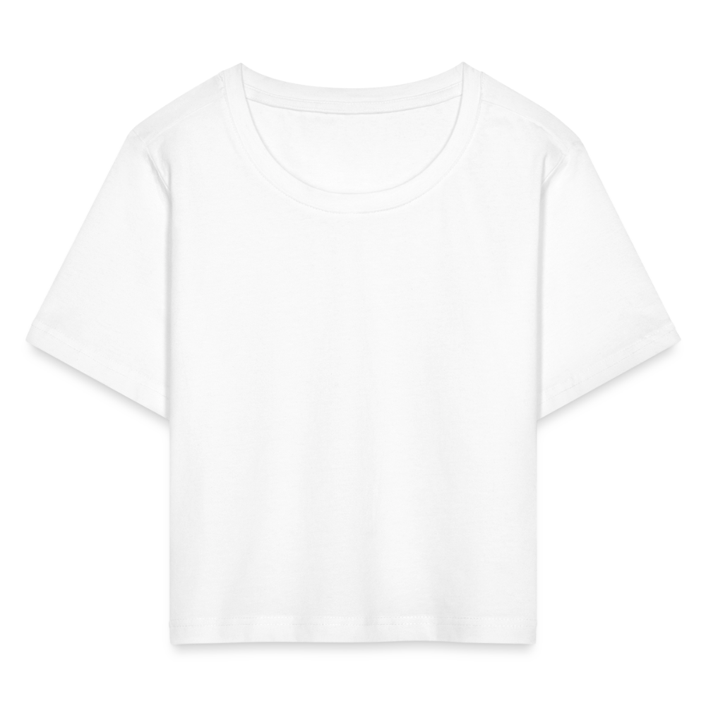 Cropped T-Shirt - weiß