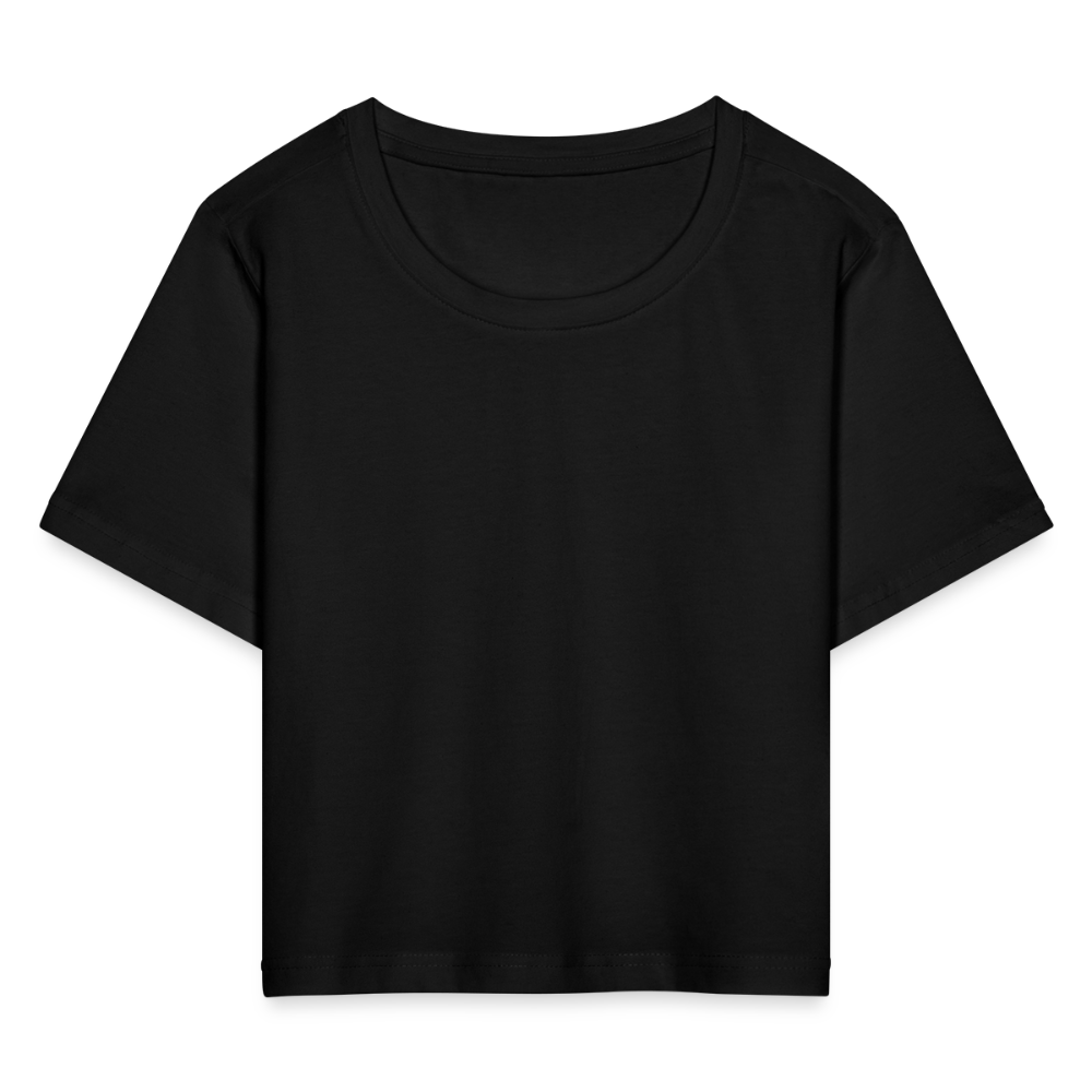 Cropped T-Shirt - Schwarz