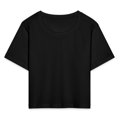 Cropped T-Shirt - Schwarz