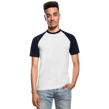 Männer Baseball-T-Shirt - Weiß/Navy