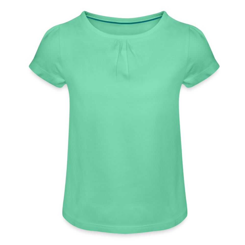 Mädchen-T-Shirt mit Raffungen - Mintgrün