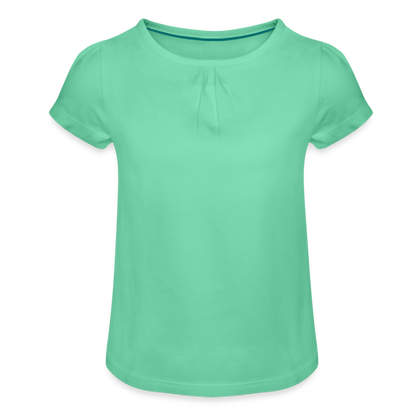 Mädchen-T-Shirt mit Raffungen - Mintgrün