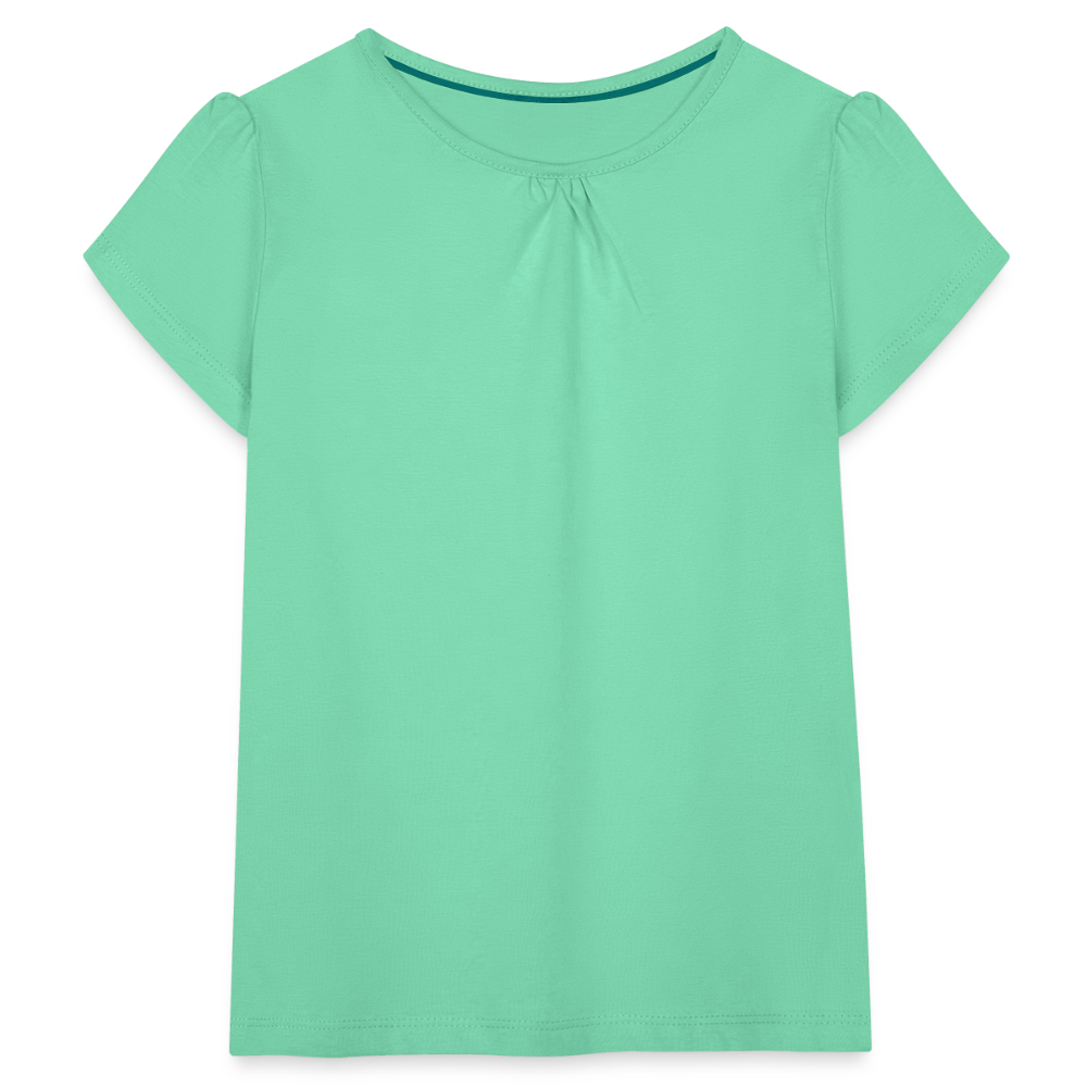 Mädchen-T-Shirt mit Raffungen - Mintgrün