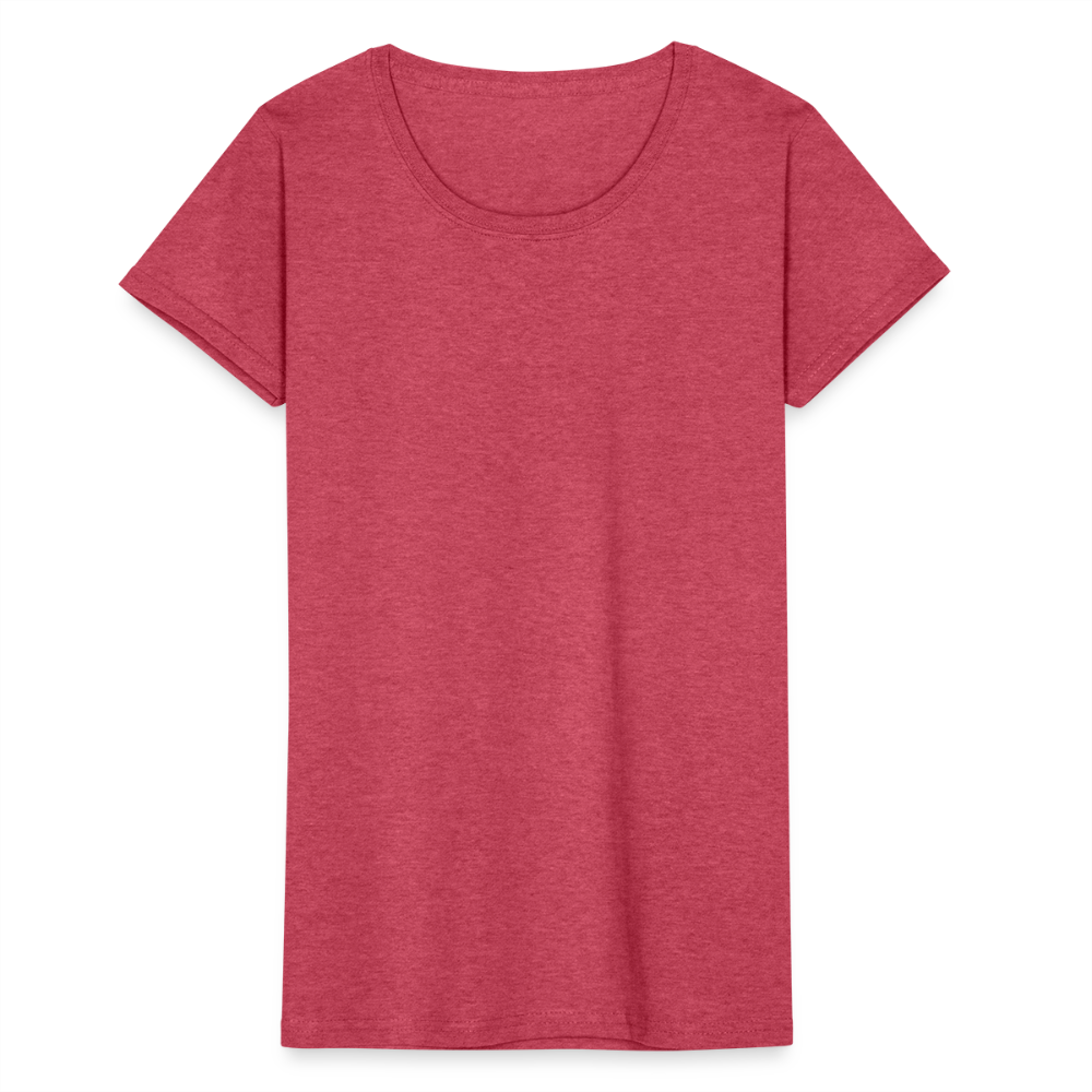 Frauen-T-Shirt von Fruit of the Loom - Rot meliert