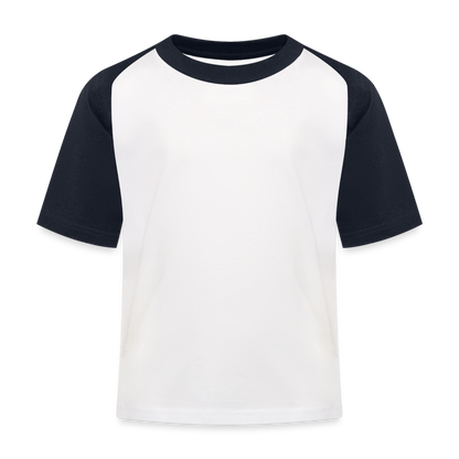 Kinder Baseball T-Shirt - Weiß/Navy