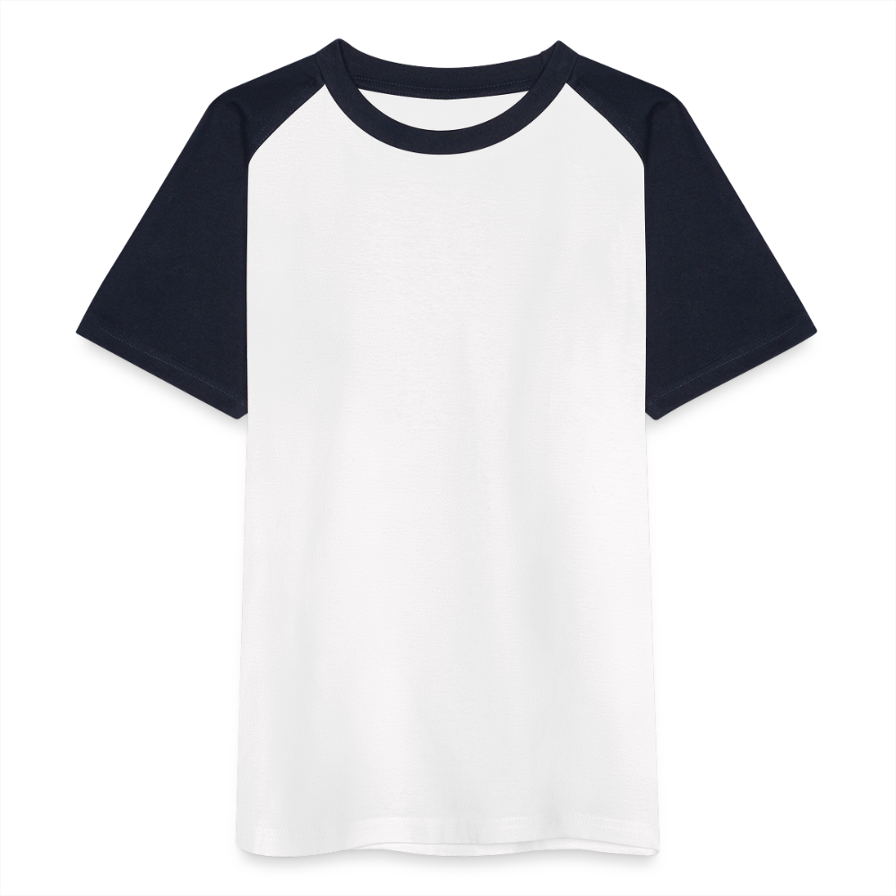 Kinder Baseball T-Shirt - Weiß/Navy