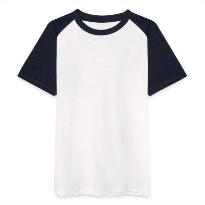 Kinder Baseball T-Shirt - Weiß/Navy