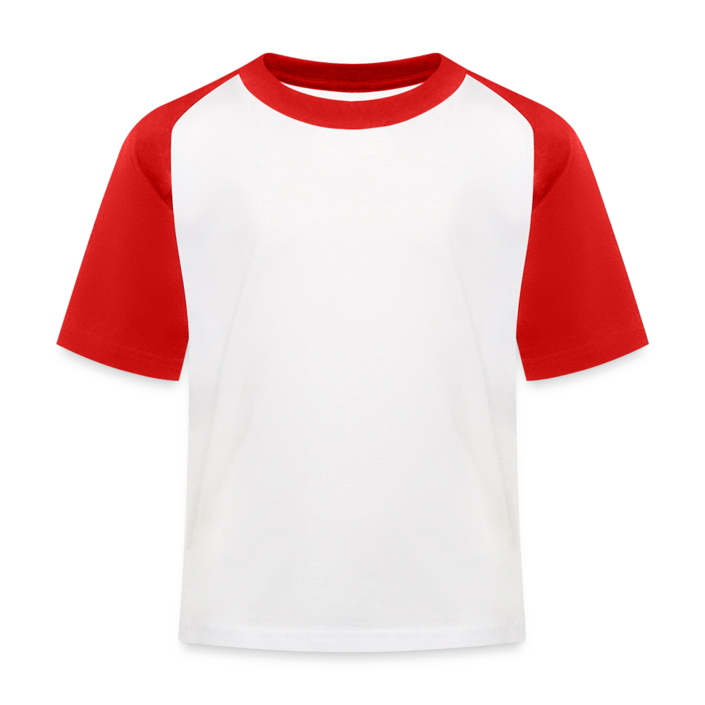 Kinder Baseball T-Shirt - Weiß/Rot