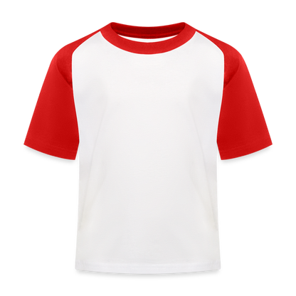 Kinder Baseball T-Shirt - Weiß/Rot