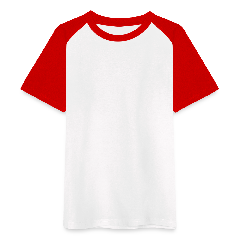 Kinder Baseball T-Shirt - Weiß/Rot