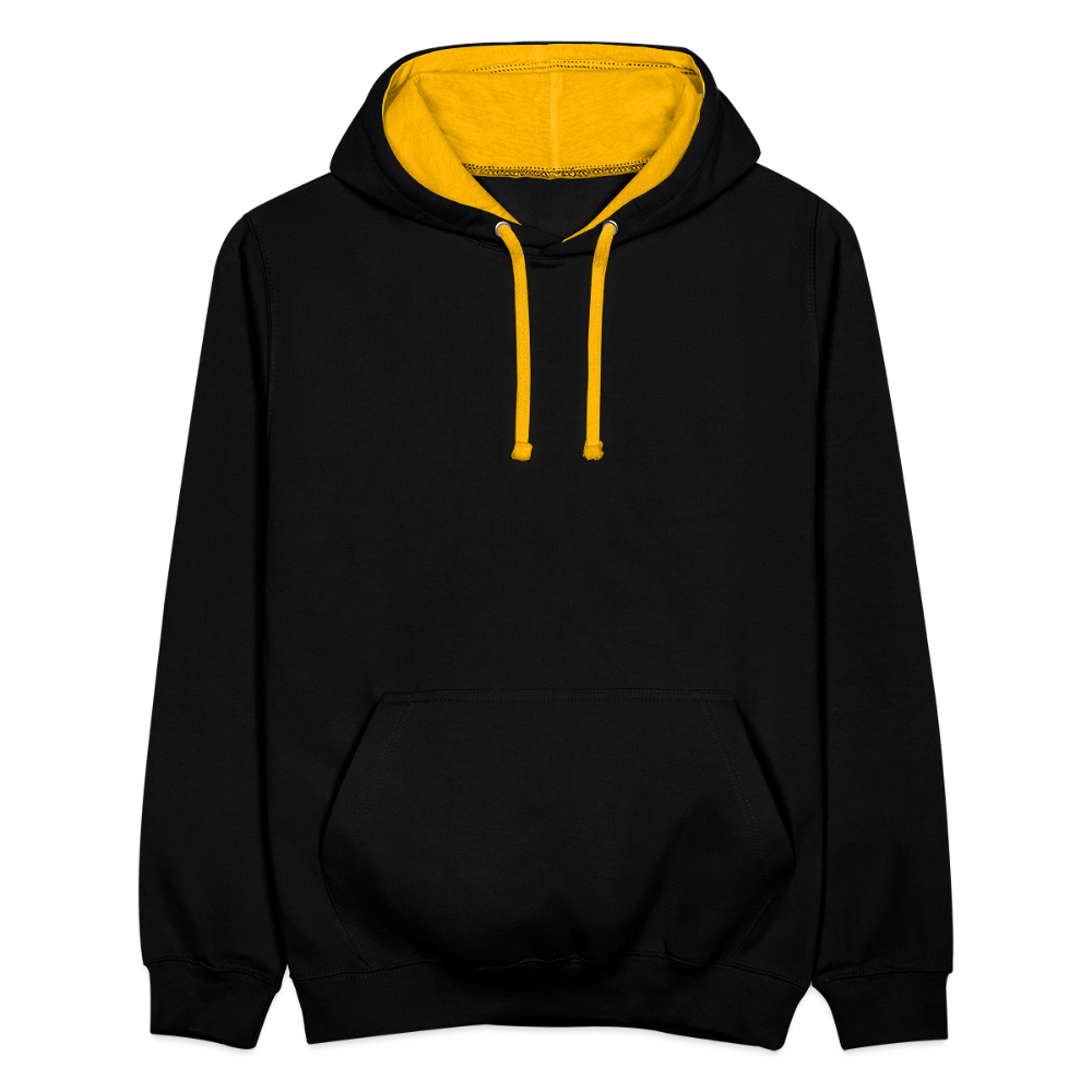 Kontrast-Hoodie - Schwarz/Gold