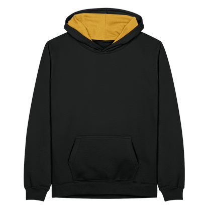 Teenager Kontrast-Hoodie - Schwarz/Gold