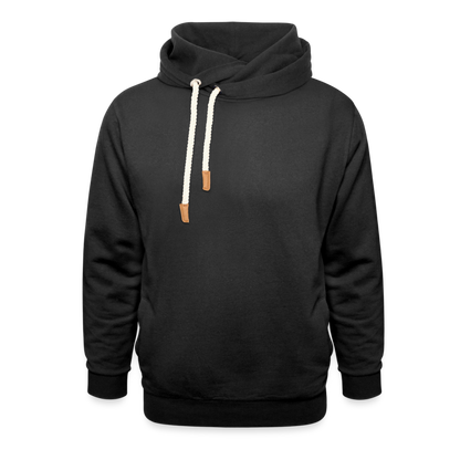 Unisex Schalkragen Hoodie - Schwarz