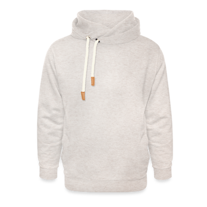 Unisex Schalkragen Hoodie - Beige meliert