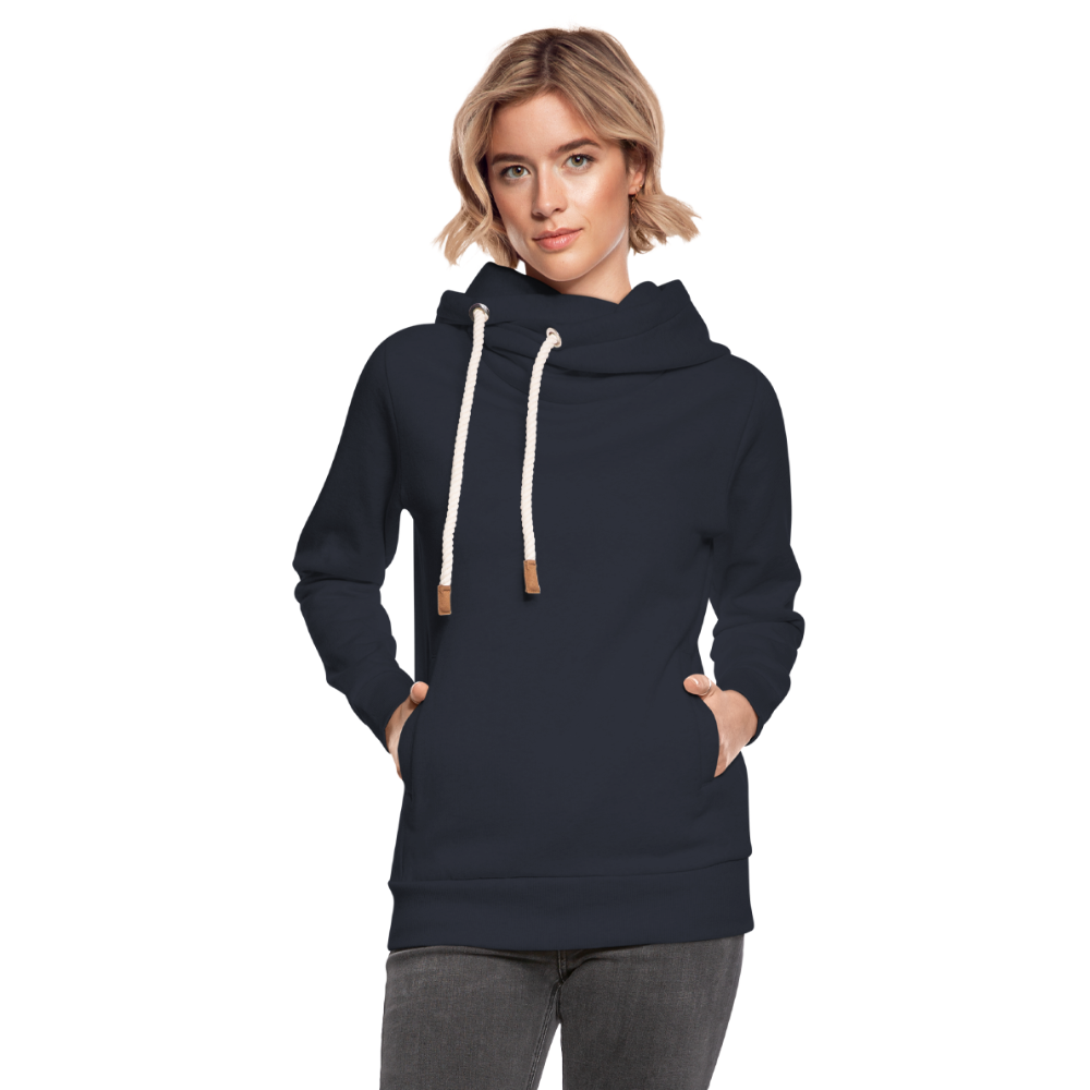 Unisex Schalkragen Hoodie - Navy