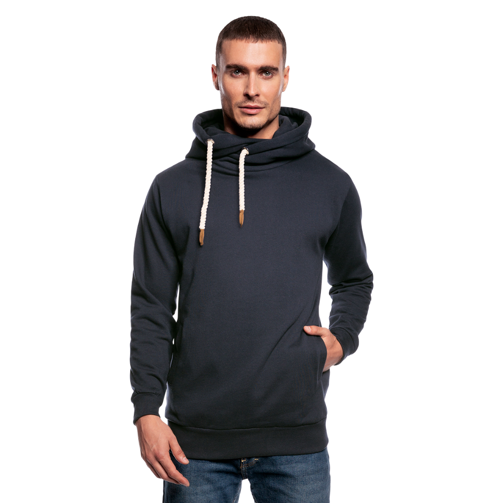 Unisex Schalkragen Hoodie - Navy