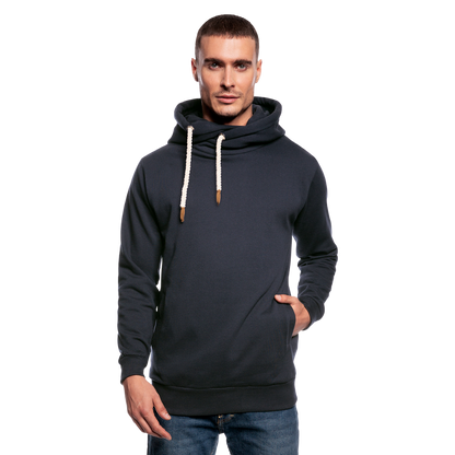 Unisex Schalkragen Hoodie - Navy