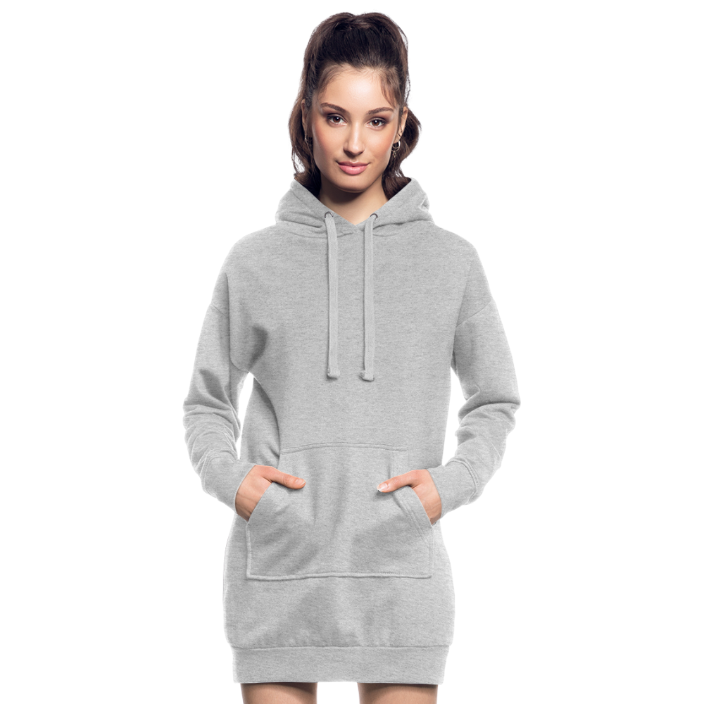 Hoodie-Kleid - Grau meliert