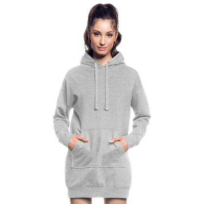 Hoodie-Kleid - Grau meliert