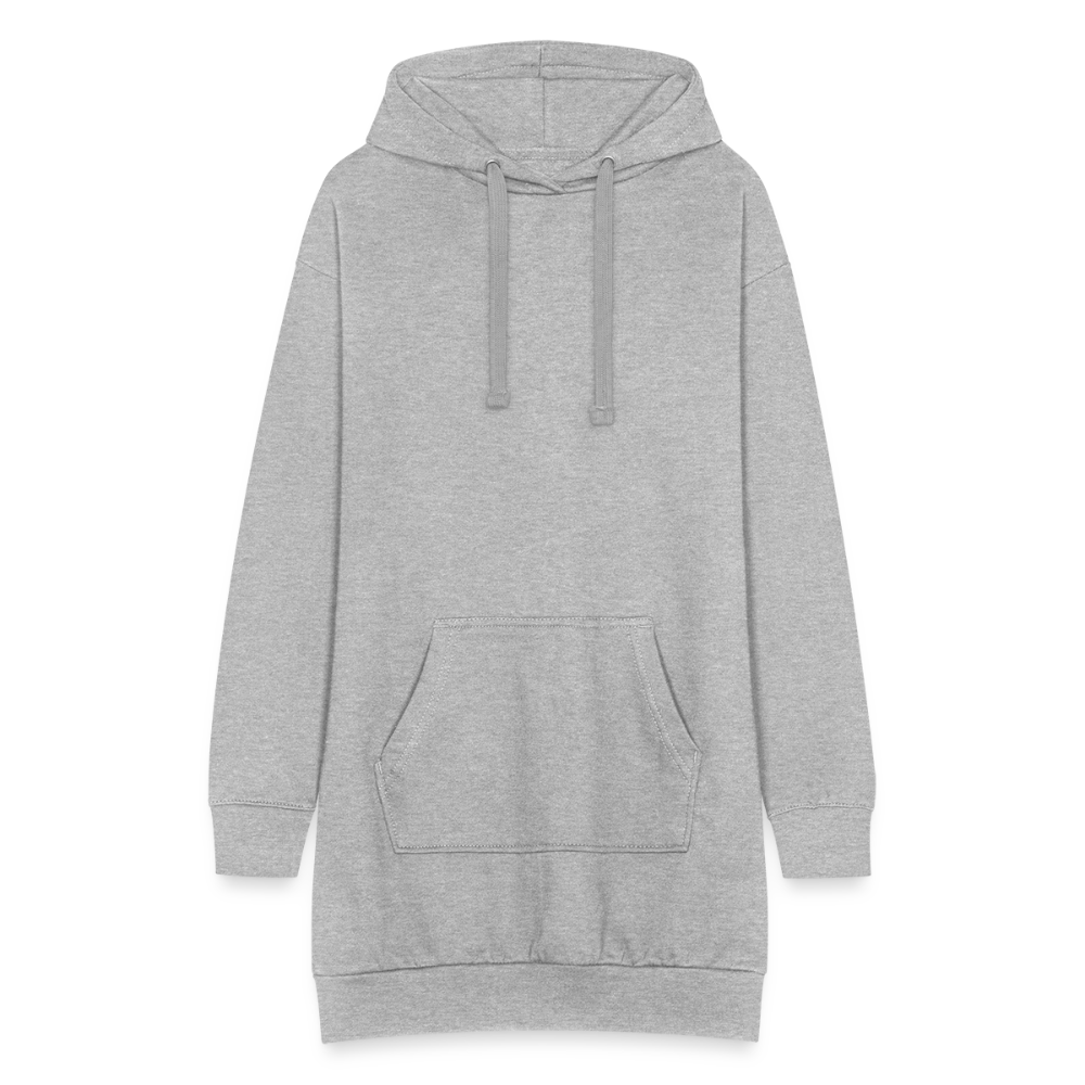 Hoodie-Kleid - Grau meliert