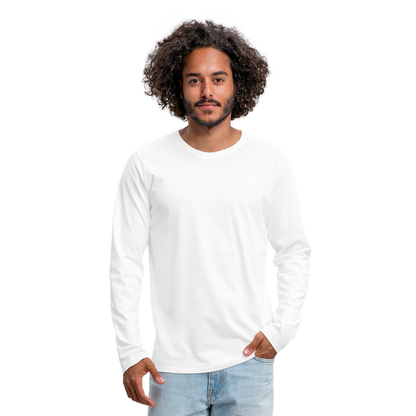 Männer Premium Langarmshirt - weiß