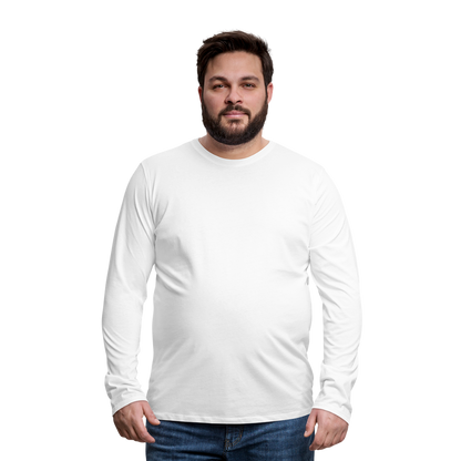 Männer Premium Langarmshirt - weiß