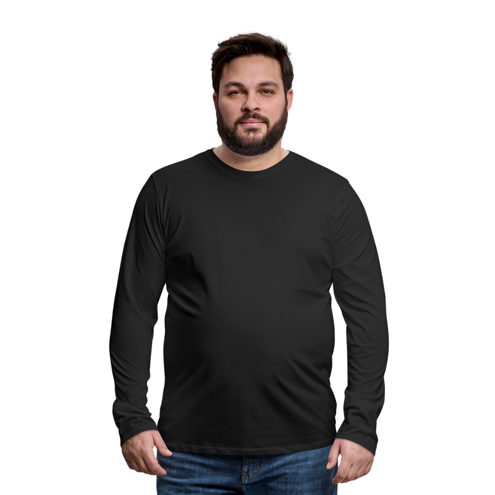 Männer Premium Langarmshirt - Schwarz