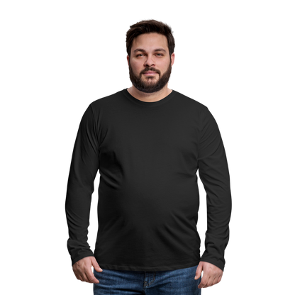 Männer Premium Langarmshirt - Schwarz