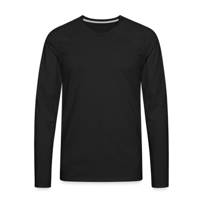 Männer Premium Langarmshirt - Schwarz