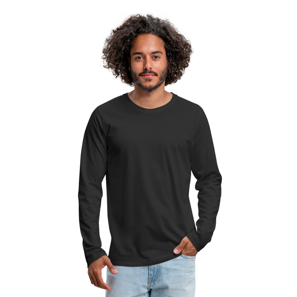 Männer Premium Langarmshirt - Schwarz