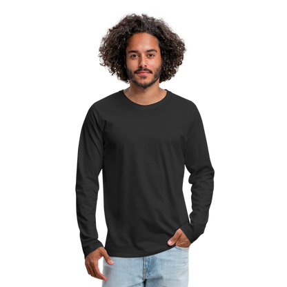 Männer Premium Langarmshirt - Schwarz