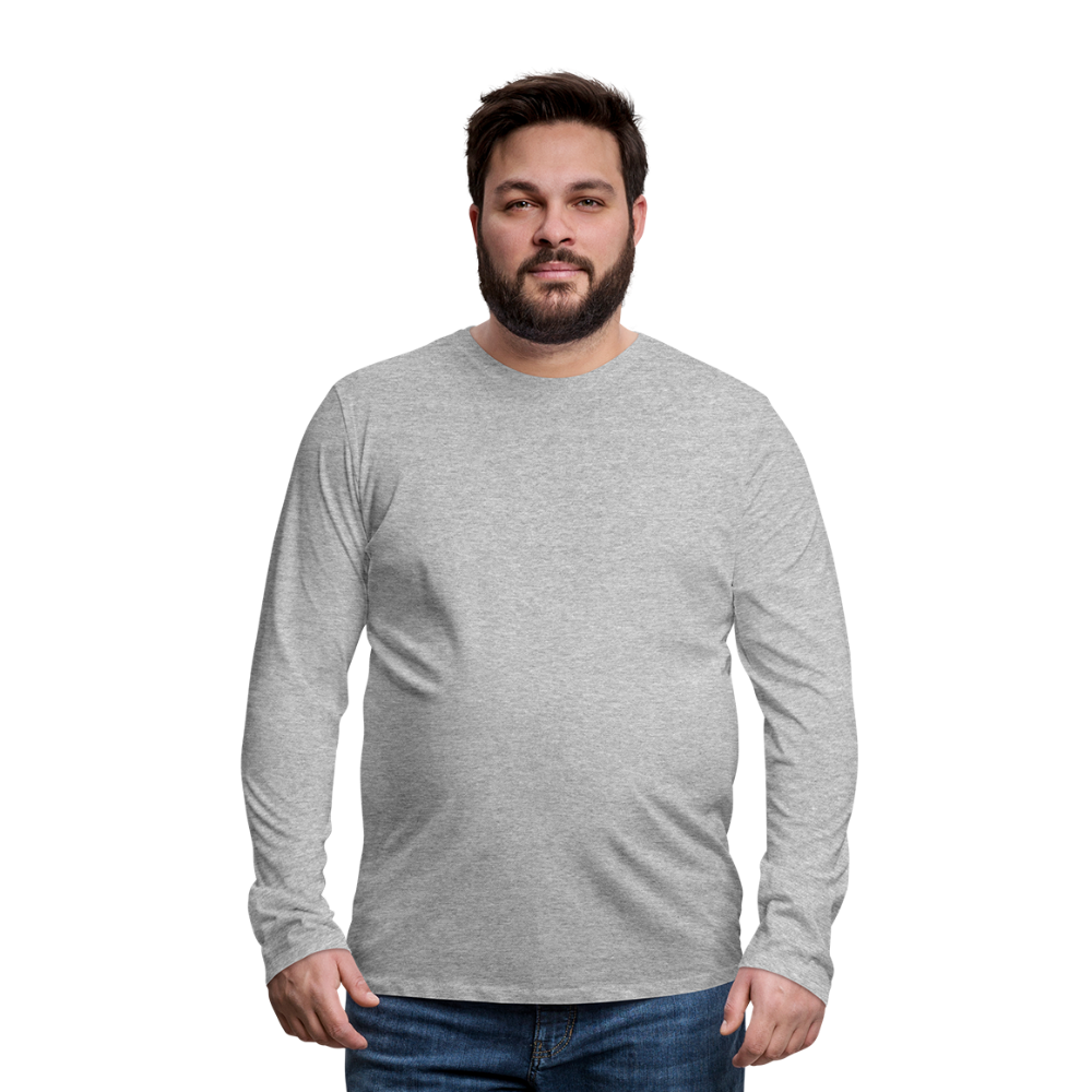 Männer Premium Langarmshirt - Grau meliert