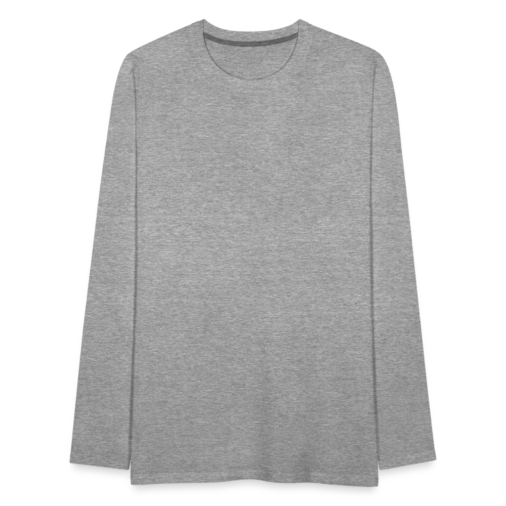 Männer Premium Langarmshirt - Grau meliert