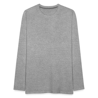 Männer Premium Langarmshirt - Grau meliert