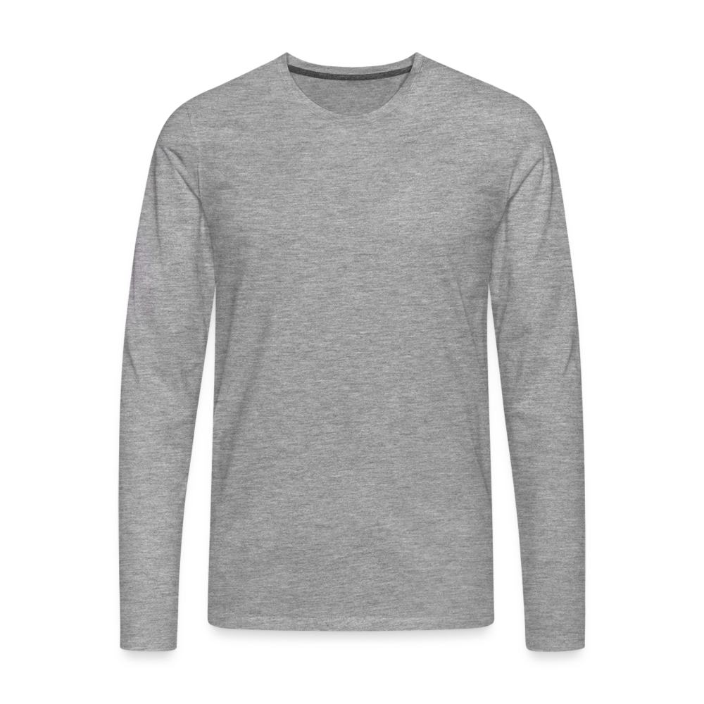 Männer Premium Langarmshirt - Grau meliert