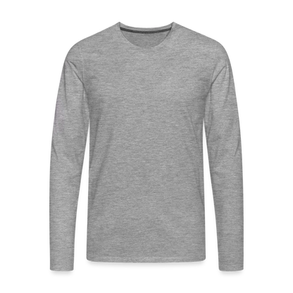 Männer Premium Langarmshirt - Grau meliert