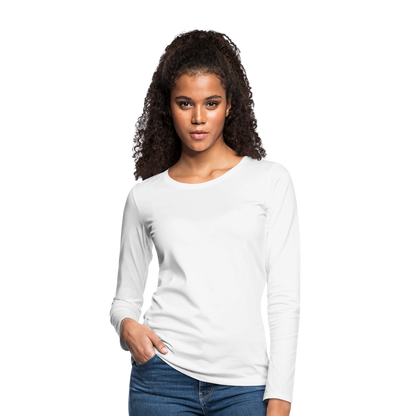 Frauen Premium Langarmshirt - weiß