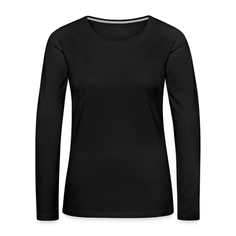 Frauen Premium Langarmshirt - Schwarz