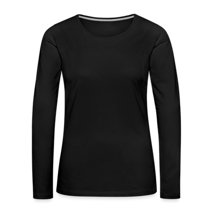 Frauen Premium Langarmshirt - Schwarz