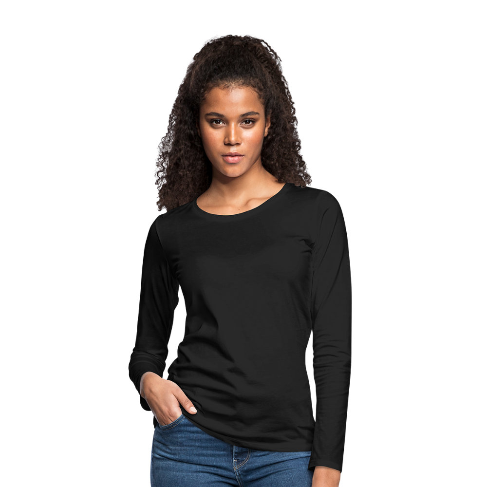 Frauen Premium Langarmshirt - Schwarz