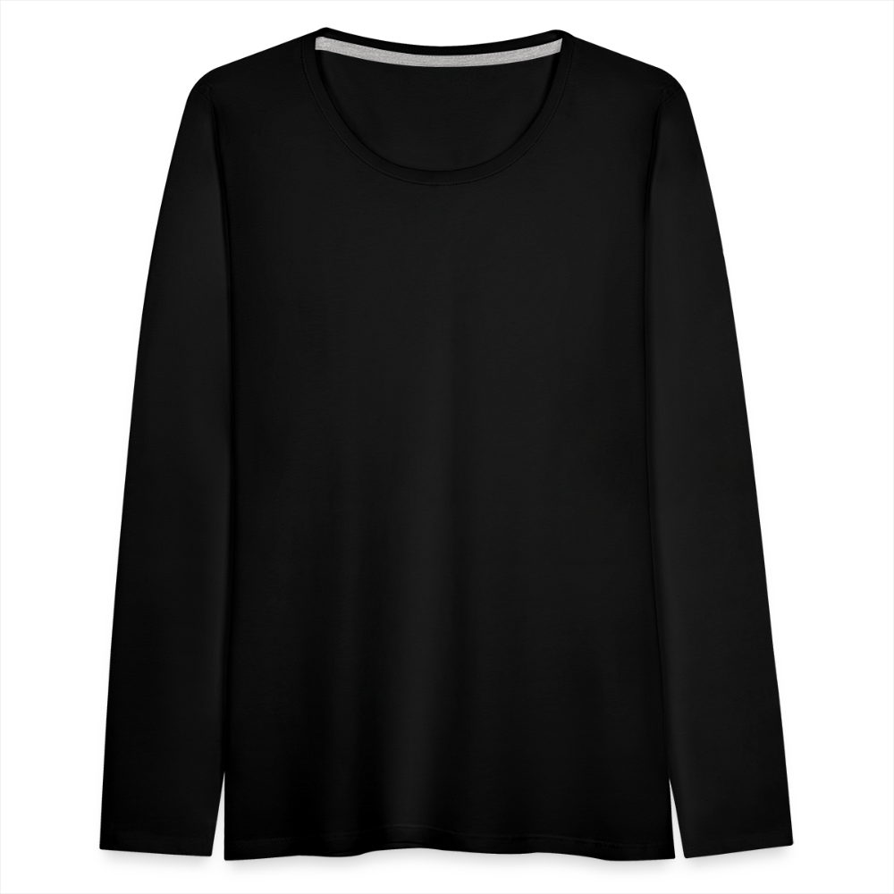 Frauen Premium Langarmshirt - Schwarz