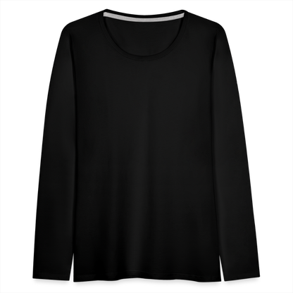 Frauen Premium Langarmshirt - Schwarz