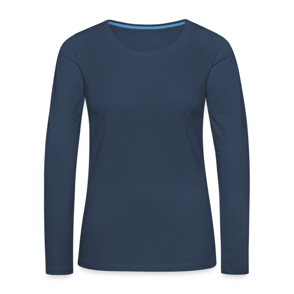 Frauen Premium Langarmshirt - Navy