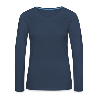 Frauen Premium Langarmshirt - Navy