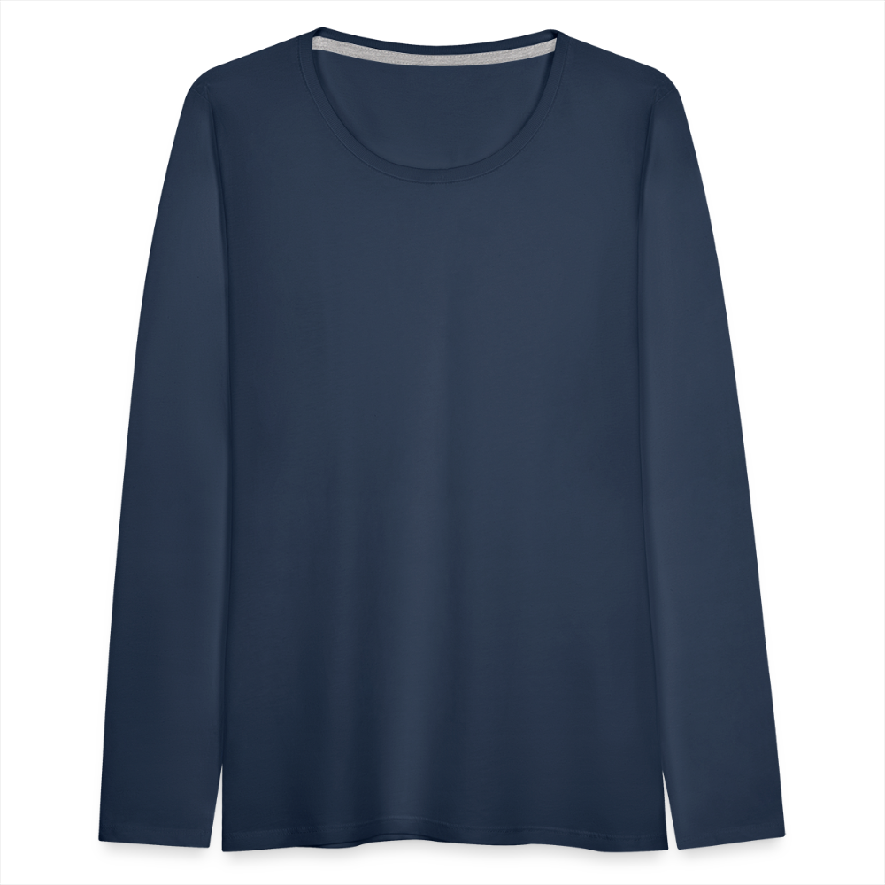 Frauen Premium Langarmshirt - Navy