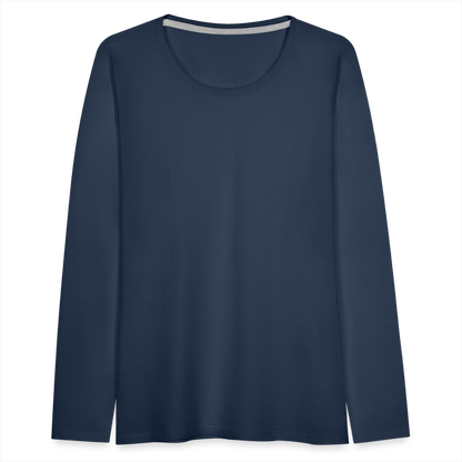 Frauen Premium Langarmshirt - Navy