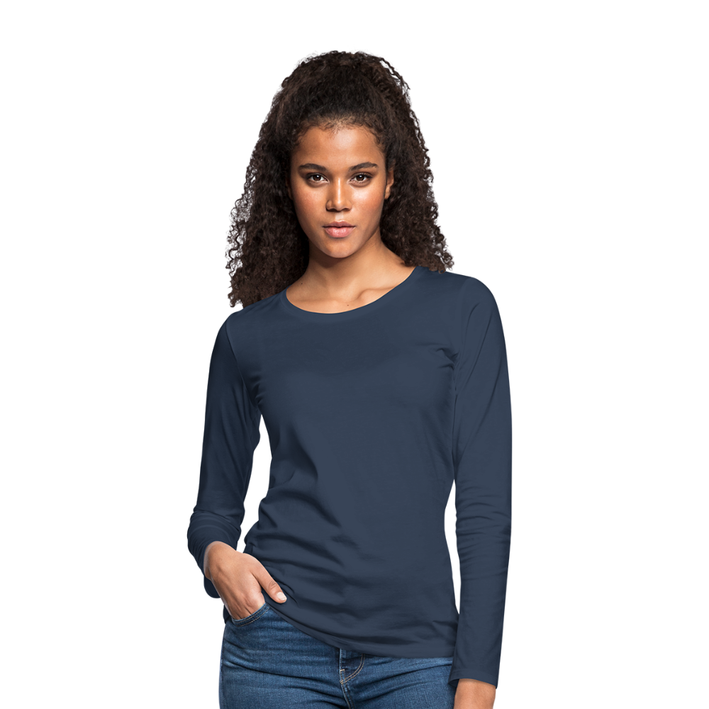 Frauen Premium Langarmshirt - Navy