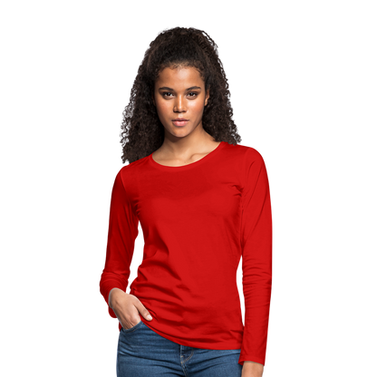 Frauen Premium Langarmshirt - Rot